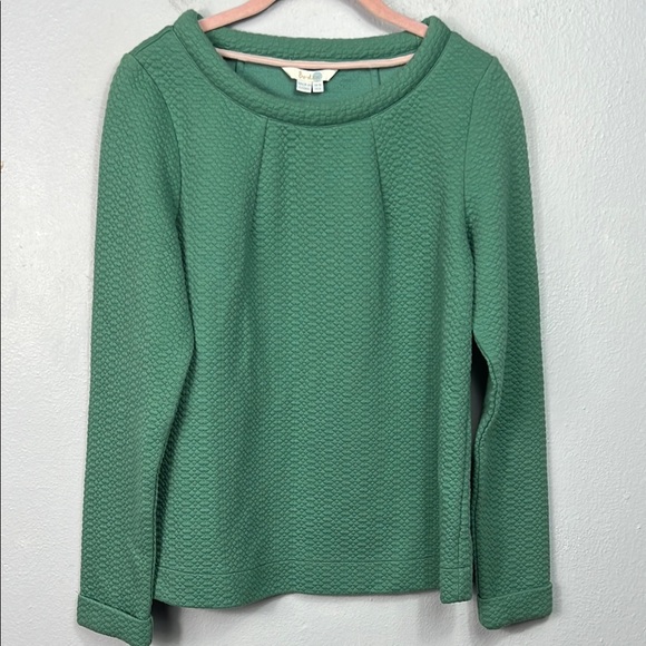 Boden Tops - Boden Green Textured Quilted Long Sleeve Sweatshirt Top 6